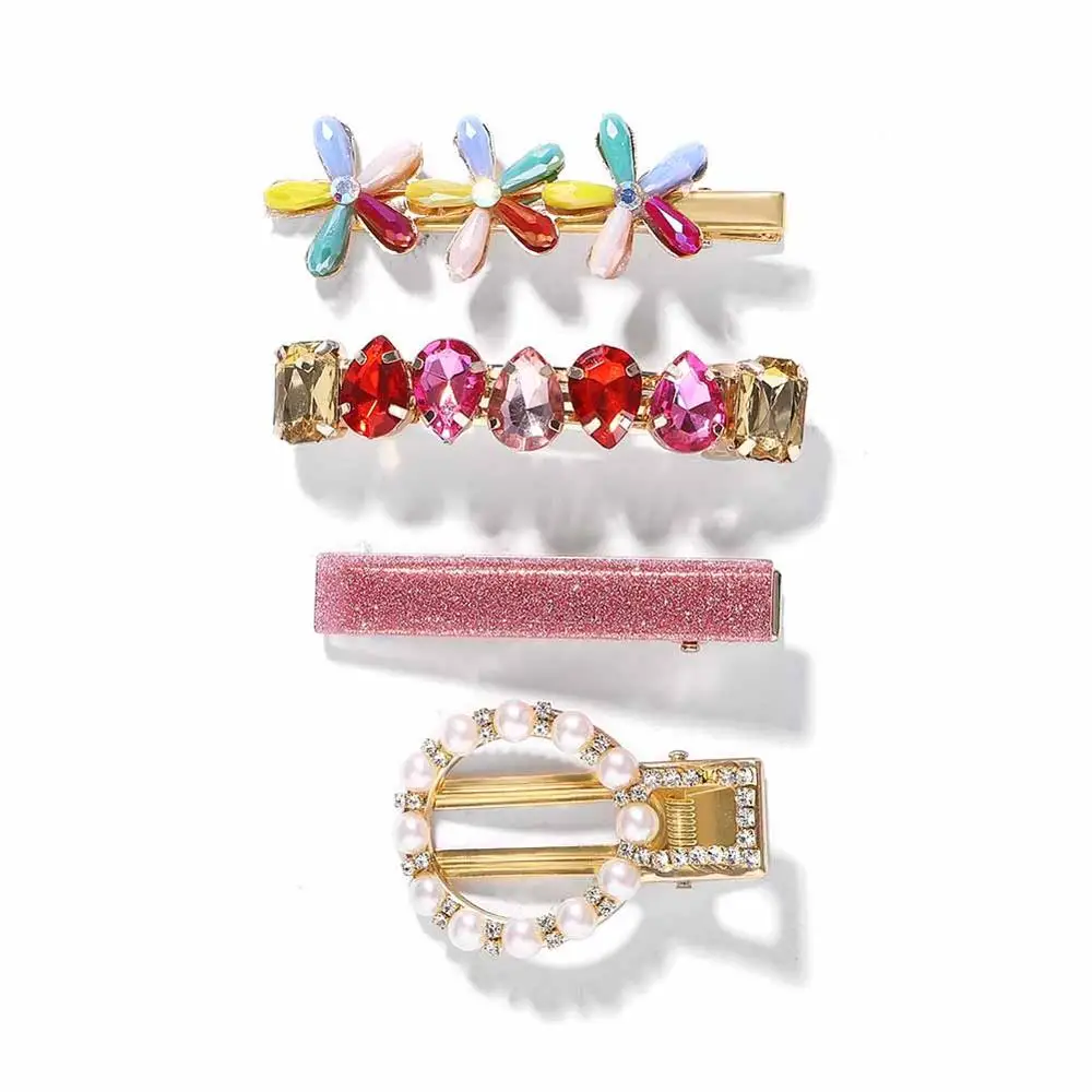 Best lady Trendy Hair Pins Sets For Women Wedding Korean Simulated Pearls Girls Party Bohemian Headwear Gifts Hair Accessories - Цвет: 11