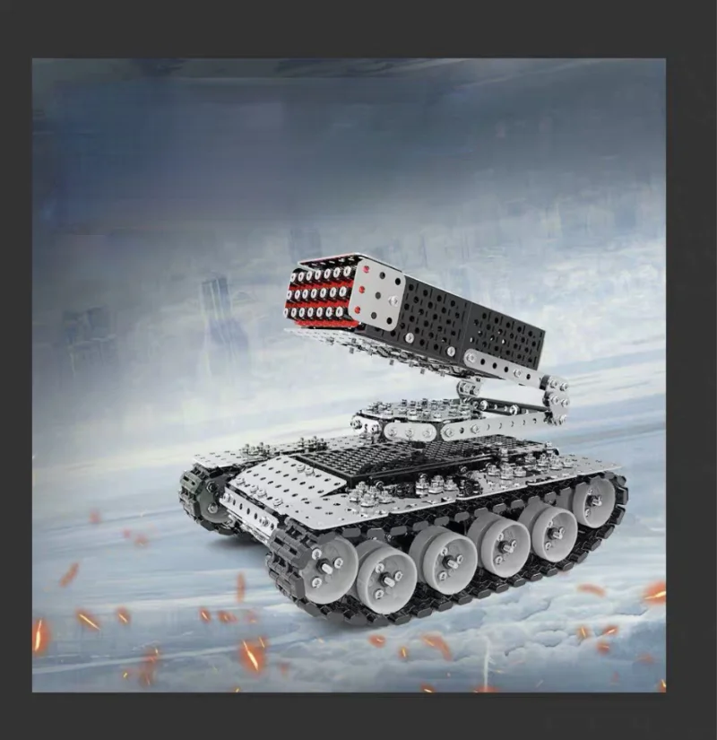 2021 Military Tank DIY Assembly set Stainless Steel Remote Control