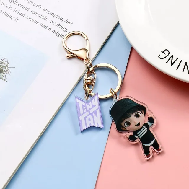 HQBTSCbulletproof youth group new cartoon acrylic keychain pendant with the same peripheral A1-JK