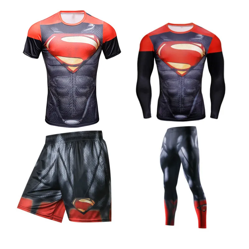 Компрессионная футболка для мужчин спортивный набор MMA Rashguard Jiu Jitsu фитнес