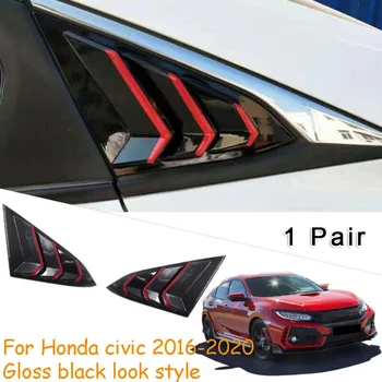 

Car Air Vent Window Louver Cover 1 Pair Side Black+Red Parts Replacement New