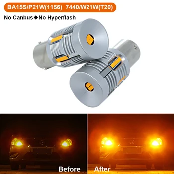 

2x S25 BA15S P21W 1156 High Power Amber Car LED Turn Signal Lights Bulbs For Alfa Romeo 159 BMW E46 E39 E36 E90 Audi A3 A6 C5 A4
