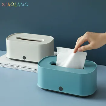 

XIAOLANG Plastic Simple Tissue Box for Kitchen Home House Cover Napkin Holder Hotel Tissue Storage Box Holder Container