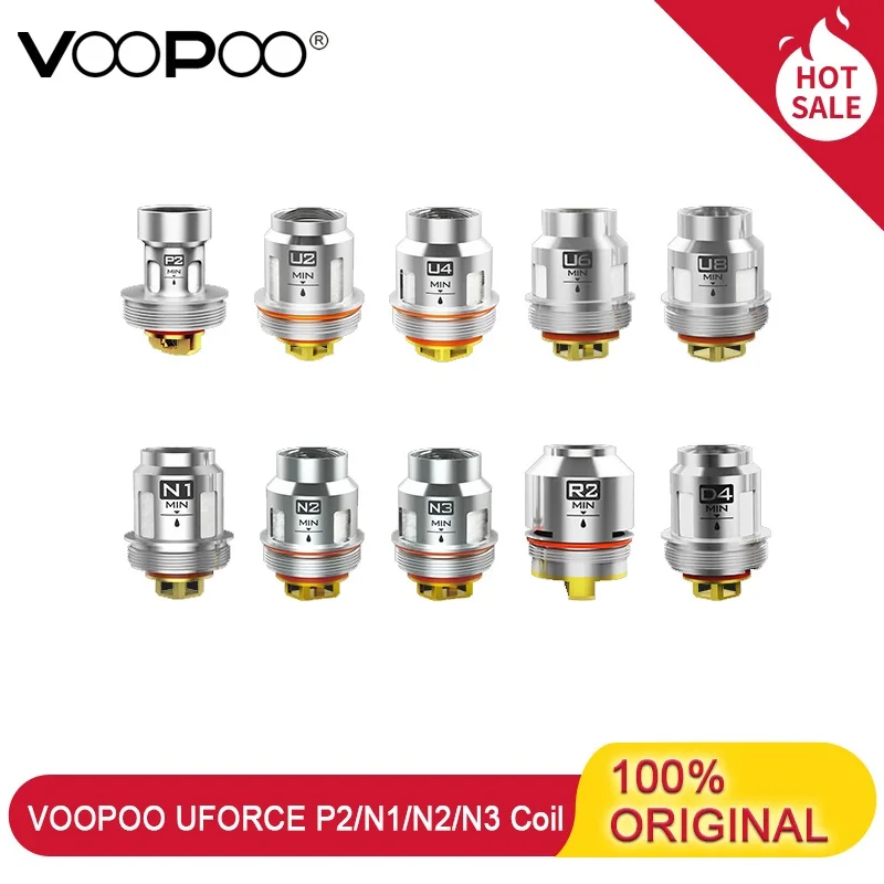 (5 шт./лот) Катушка VOOPOO UFORCE T2 P2/N1/N2/N3/U2/U4/U6/U8/D4 сетчатый сердечник для набора Voopoo Drag Mini