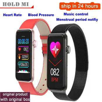 

B19 Women Smart Band IP67 Wristband Heart Rate Monitor Fitness Bracelet Music Camera Control Bluetooth Smart Bracelet Gifts