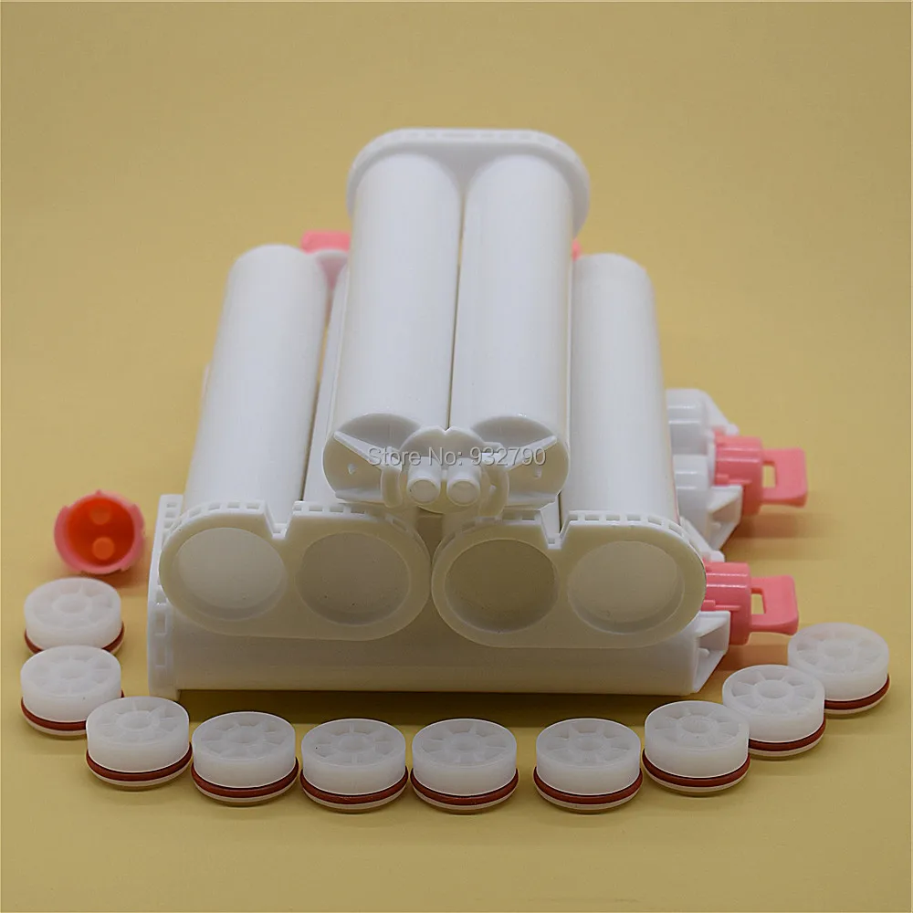 

5pcs 50ml Epoxy Resin Adhesive Cartridge Gun Dispenser 1:1 Dual Cartridge A & B Glue Epoxy Adhesive Acrylic Adhesive Cartridges