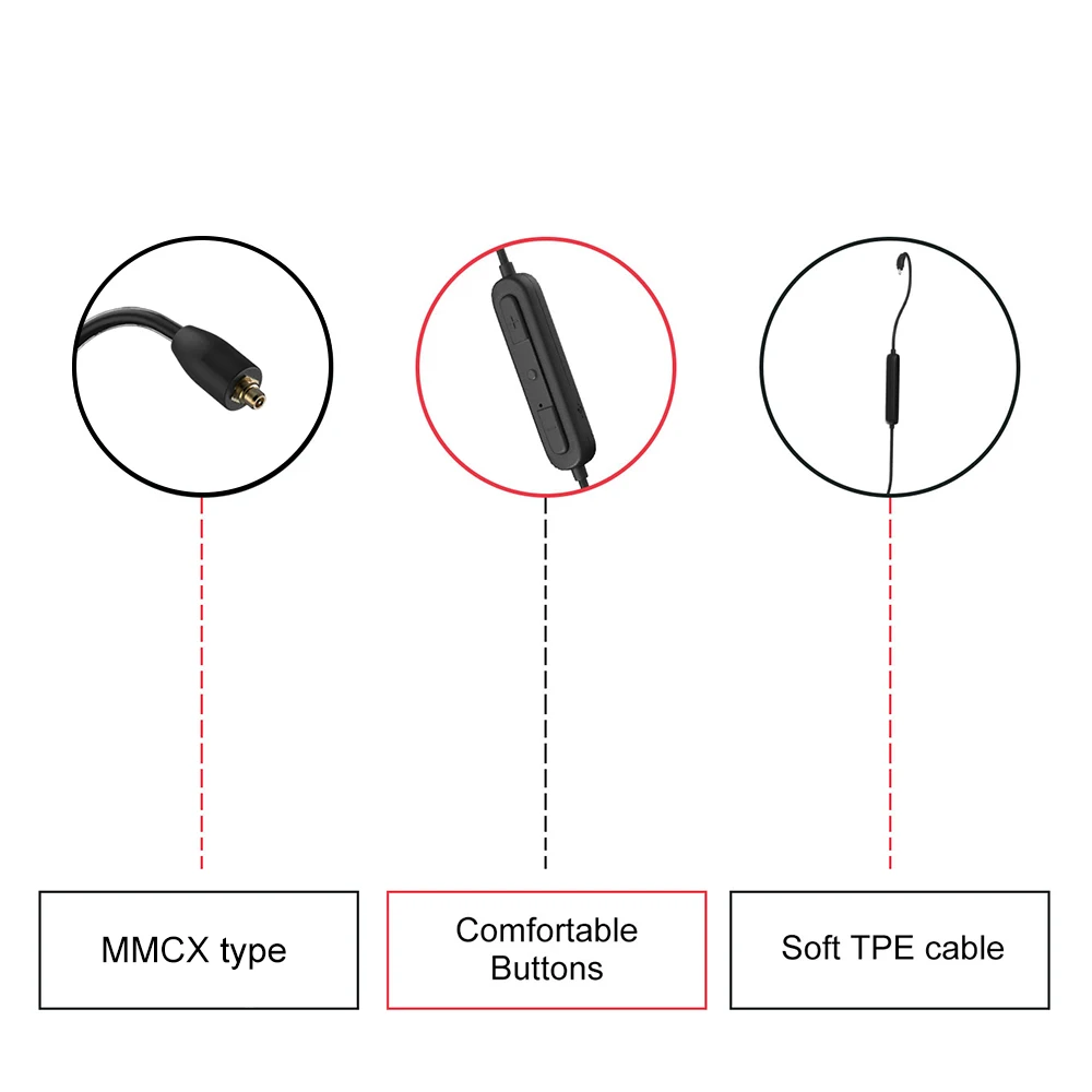 BQEYZ Z3 2Pin 0,78 мм Bluetooth 5,0 Сменный кабель для наушников AptX-HD беспроводные наушники HiFi съемный кабель встроенный аккумулятор