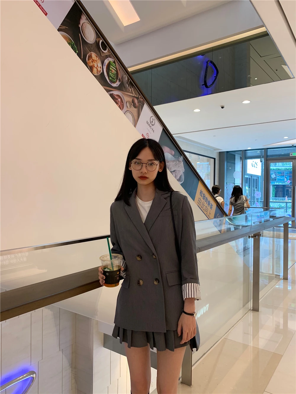 Fox Mrs. CHIC Early Autumn Loose-Fit Casual Long Sleeve Elegant Suit Jacket Women's by Age Pleated High Waist Skirt Case