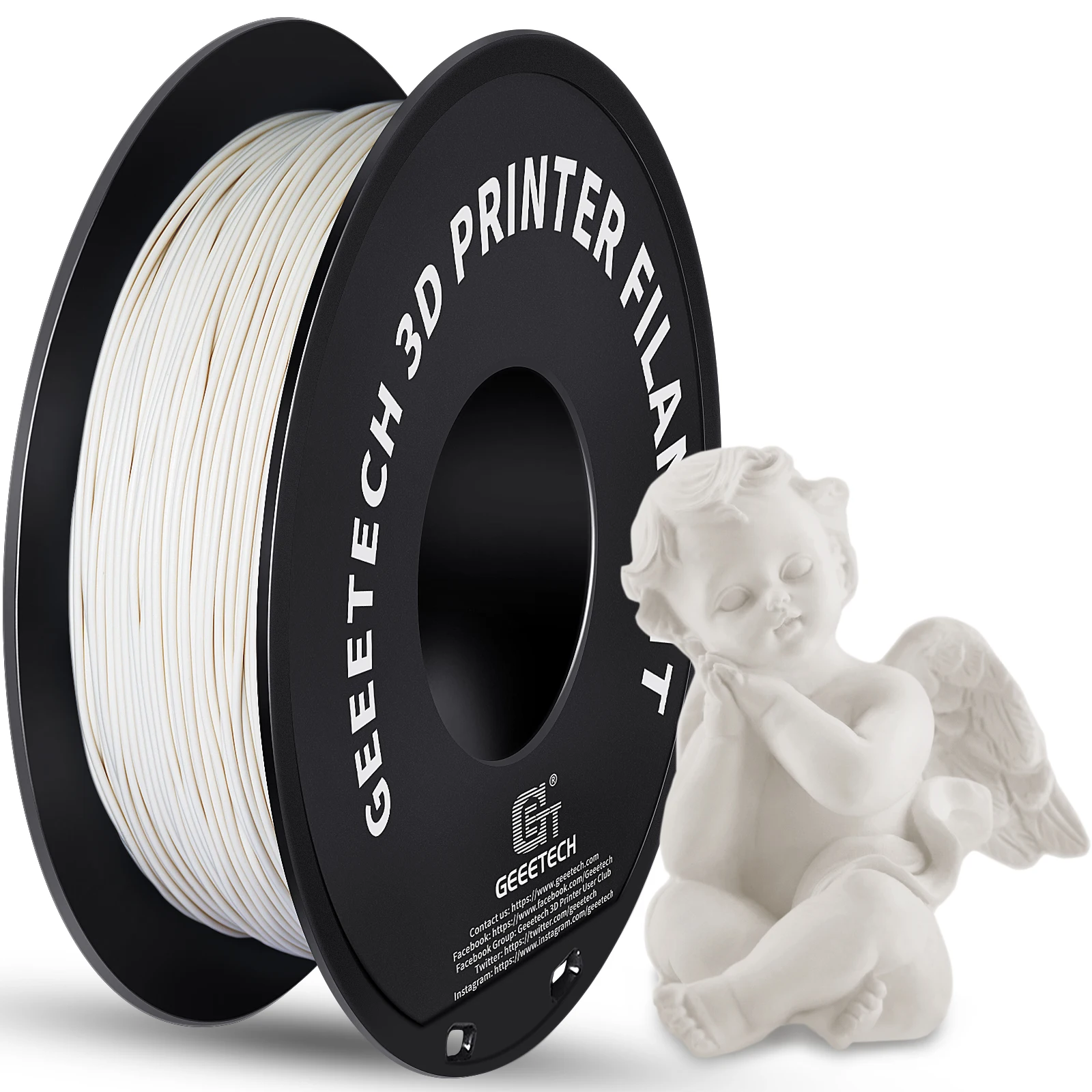 White PLA Filament 1 kg Geeetech PLA 1.75 mm Good Quality from UK 
