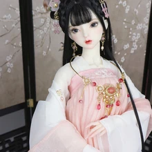 Новое платье в китайском стиле Han Fu Hanbiuk, розовая юбка для 1/3 1/4, 4 предмета, BJD Одежда для кукол