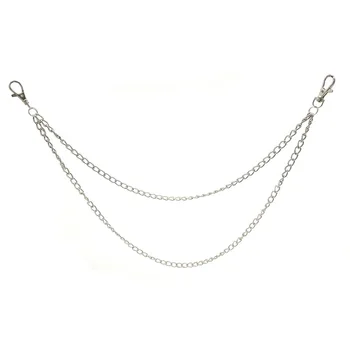 

1-2 Layer Rock Punk Hook Trouser Pants Waist Link Belt Metal Wallet Silver Chain Hip Hop Chain Belts for Women Pants Accessories