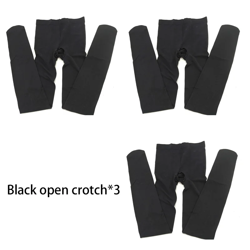 3 Paia Uomo Donna Collant Sexy Collant Opachi Inverno Collant Caldi Primavera Autunno Nylon Spessa Cavallo Aperto Calze