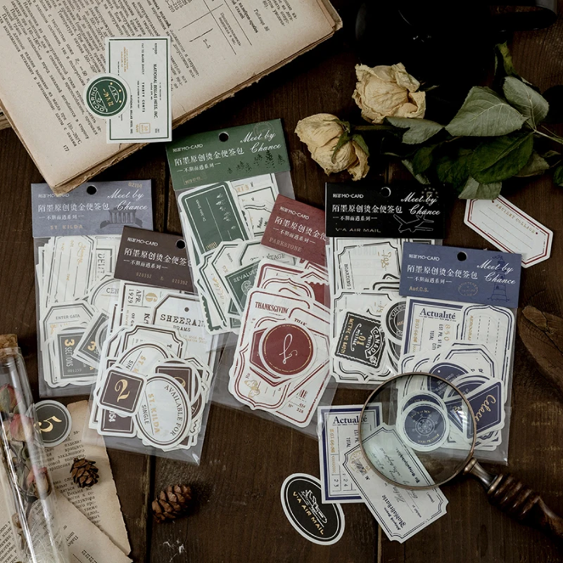 

Journamm 30pcs Retro Ins Style Leave Message Loose Leaf Vintage Memo pads Plan To-do Bullet Journal Deco Stationery Memo pads