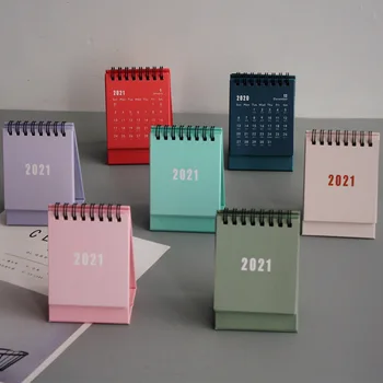 2021 Simple Mini Desktop Paper Calendar Dual Daily Scheduler Table Planner Yearly Agenda Organizer 1