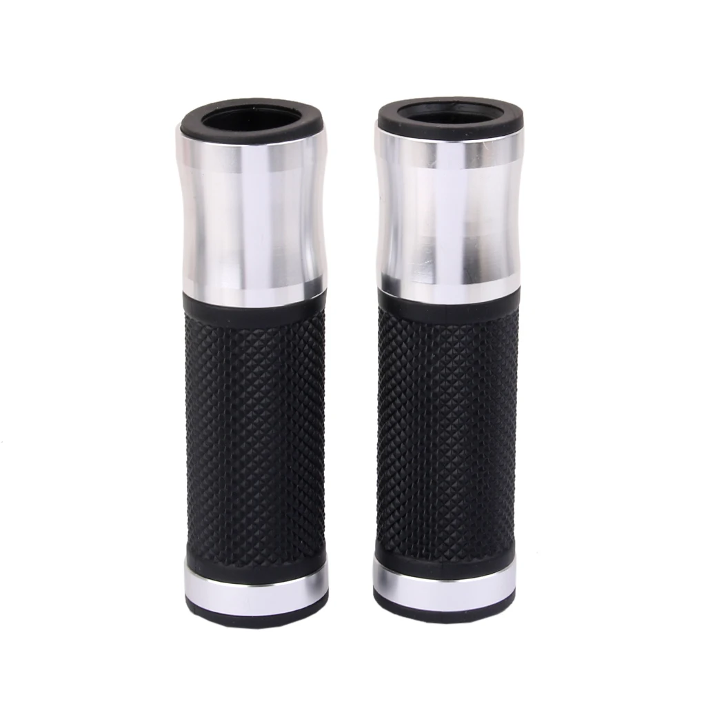 Pair Universal 7/8' 1' Motorcycle Rubber Handlebar Hand Grips Bar For Honda Yamaha Suzuki Aluminum alloy