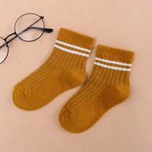 Классические носки с двумя полосками, детские носки сезон: весна–лето полосками в студенческом стиле детские короткие носки, японский, корейский, Детские носки женские Cot