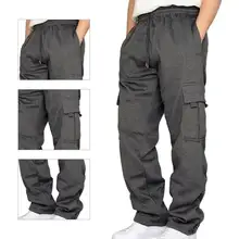 

Men Trousers Fantastic Elastic Wiast All Match Multi Pockets Cargo Pants for Jogging Cargo Pants Autumn Pants