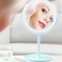 Светодиодное зеркало для макияжа со световым дополнением настольное перезаряжаемое туалетное зеркало настольное складное красное карманное зеркало для девочек