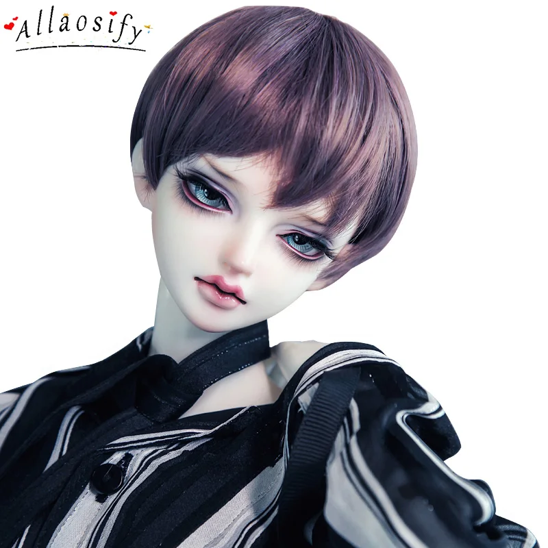 Парик для шарнирной куклы Allaosify 1/3 1/4 короткие волосы имитация мохерового волоса |