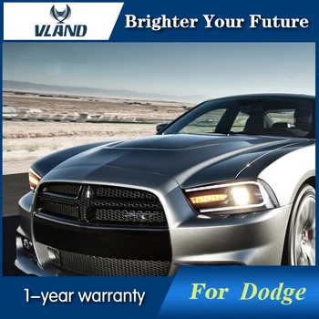 

2pcs Car Styling Front Lights for Dodge 2011-2014 Charger LED Headlight DRL Head Lamp