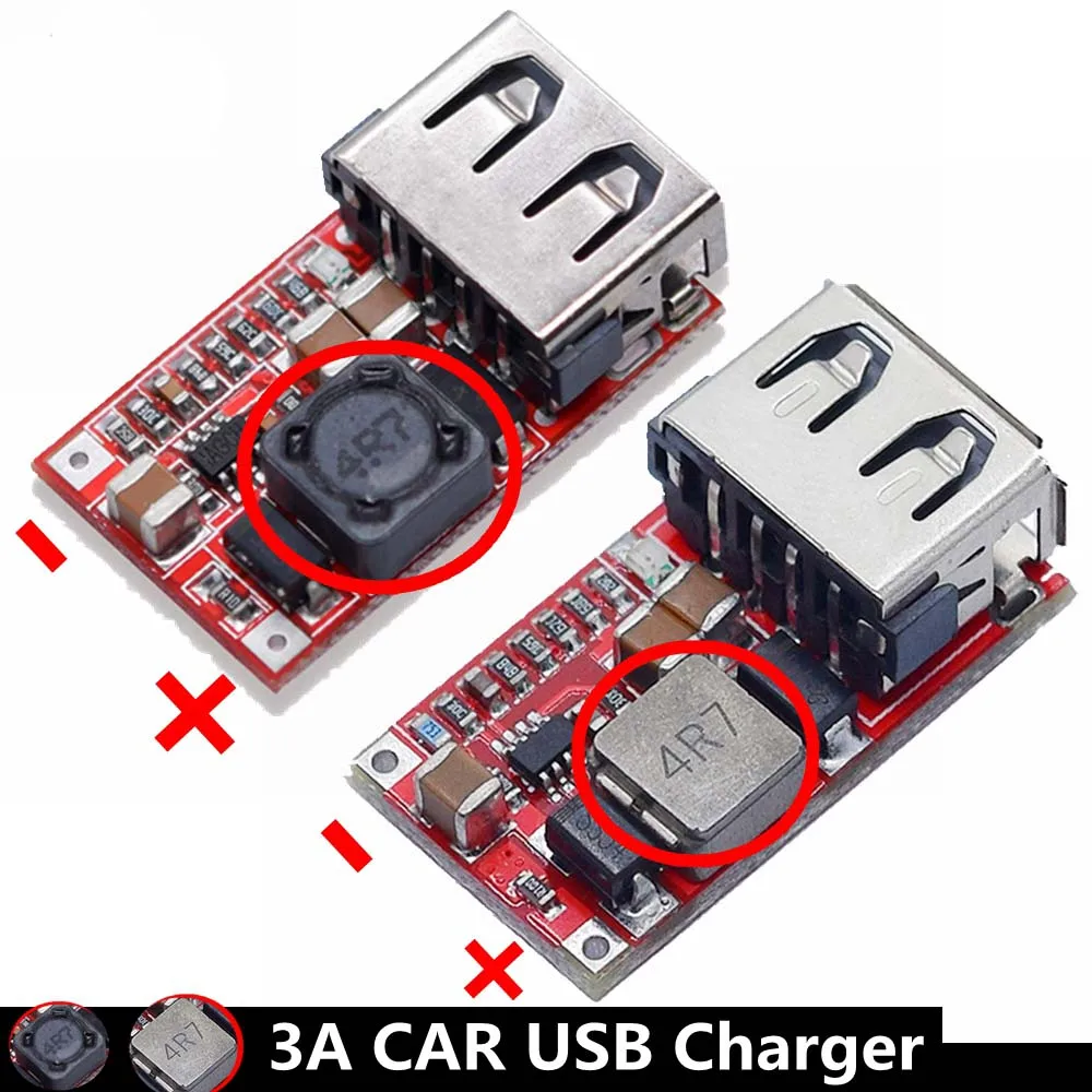 

6-24V 12V/24V to 5V 3A CAR USB Charger Module DC Buck step down Converter 12v 5v power supply module