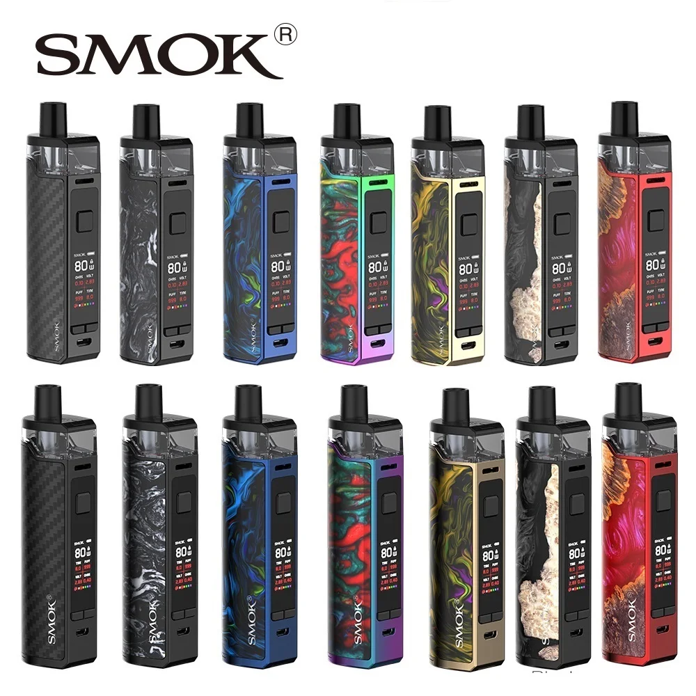 

Original SMOK RPM80 Mod Pod Kit 3000mah Battery 5ML Cartridge & SMOK RPM80 Pro Kit E Cigarette Vaporizer VS RPM40