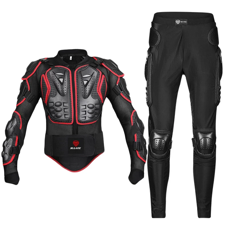 Motorcycle Jacket Racing Armor Protector ATV Motocross Body Protection Jacket Clothing And Knee Protective Gear,SULAITE Brand