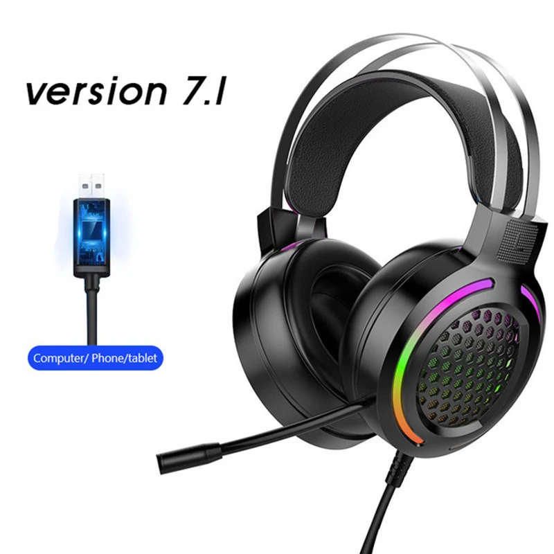 Проводная игровая гарнитура KINGSTAR 7 1 с объемным звуком дышащие стереонаушники