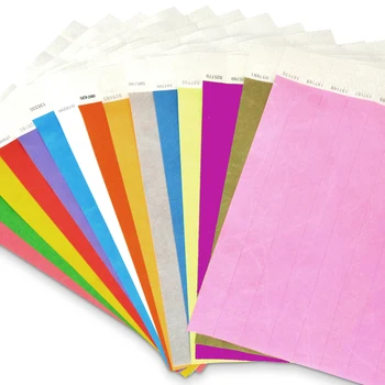 

16 Mix Colors Solid NEW Color 3/4 inch Tyvek Wristbands with Series Numbers, ID Wristbands for Party Events, 160 Pieces
