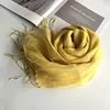 107566-e27556.jpg Écharpe en lin de couleur unie pour femmes, turban hijab