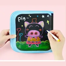 Детская доска для рисования, граффити, доска для письма, портативная, двухсторонняя, пригодная для использования, маленькая доска, Wipable, ручка для рисования, Painti