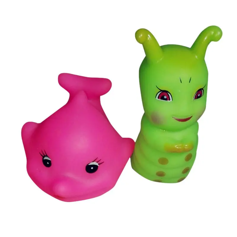 Летние детские резиновые игрушки для купания из АБС-пластика, милые безопасные игрушки в форме животных из мультфильма, звуковые поплавок, скрипучие игрушки 13 шт