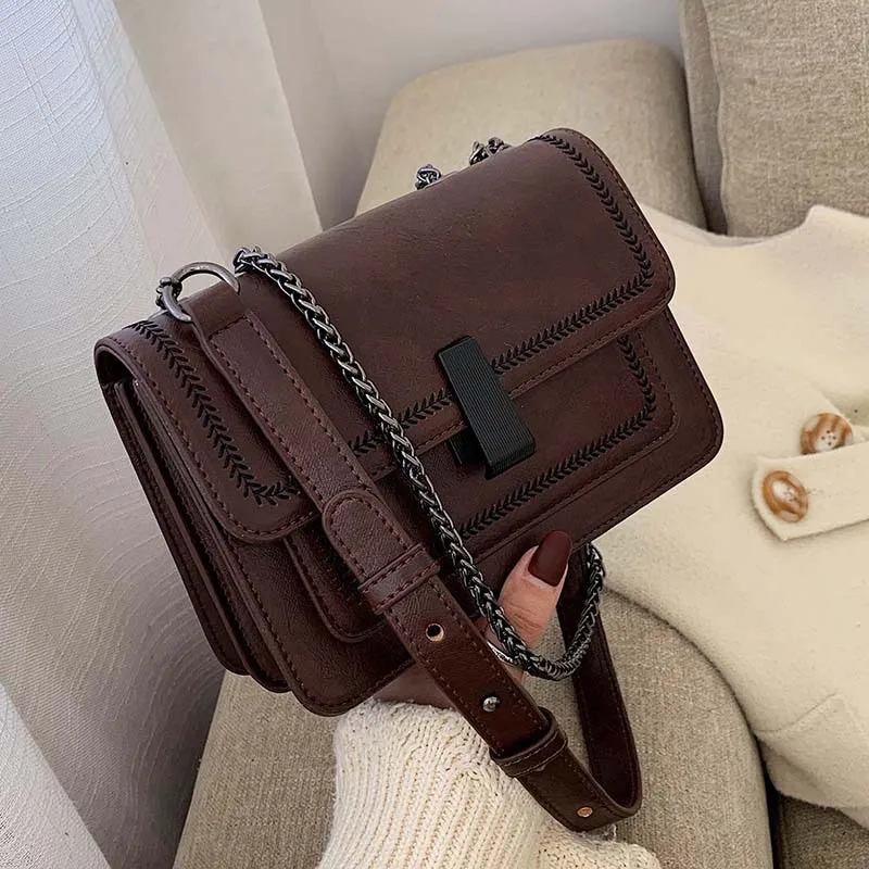 

Autumn And Winter INS Ultra-Fire Red Retro Bag Women's 2020 New Style Korean-style Versatile Shoulder Fashion Small Square Bag