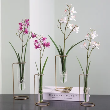 

Handmade Flowers Elegant Lifelike Orchid DIY Flower Arrangements for Home Office Decoration Ornaments J2Y