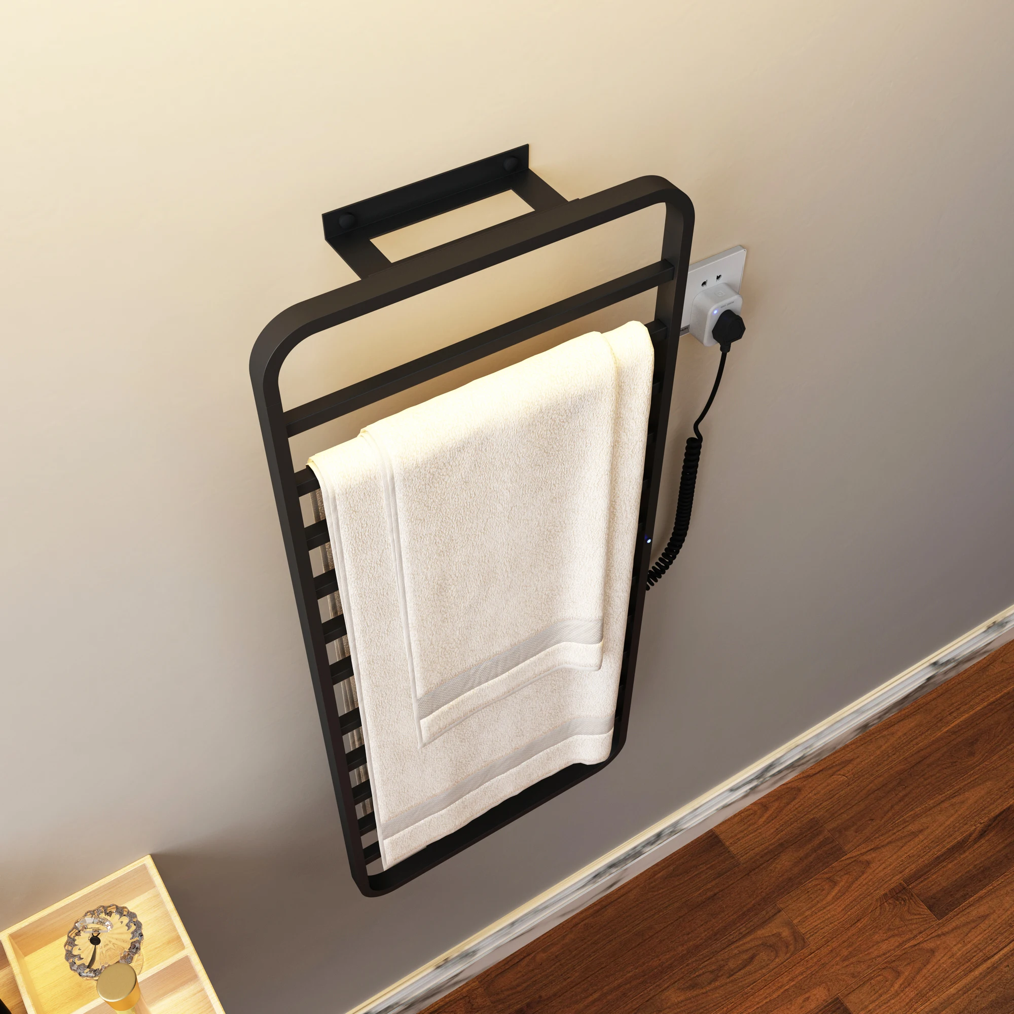 Bathroom fittings Electric heated towel rack, towel dryer, stainless steel rack.Sterilizing Smart rack Towel Warmer