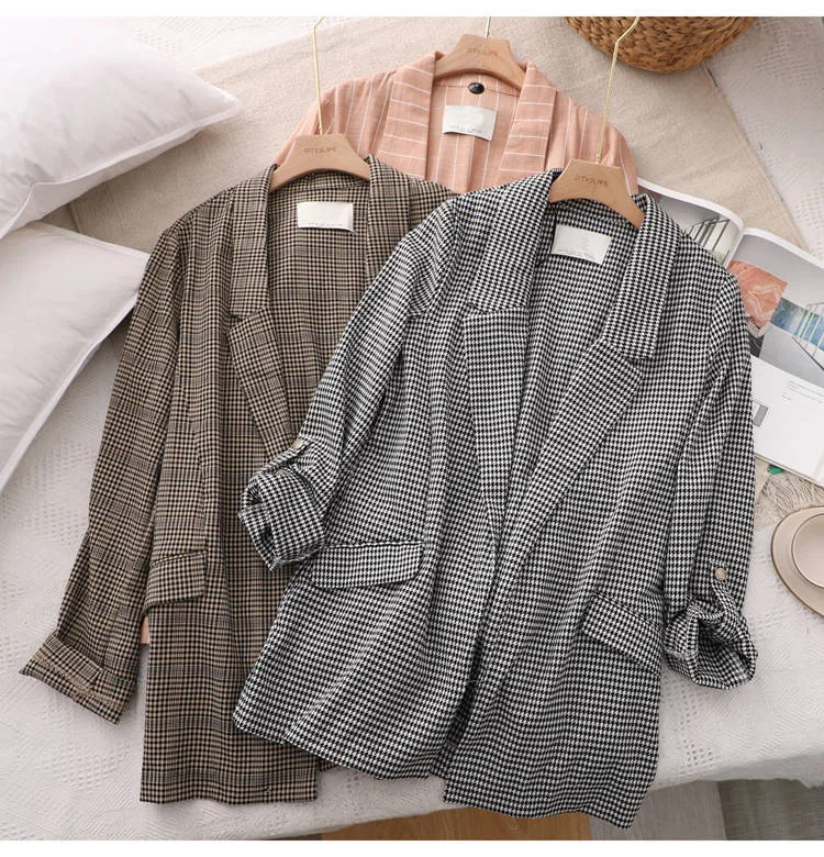 

KP91 Autumn Thin Korean-style Loose Casual Versatile Slimming Small Suit Coat Women's