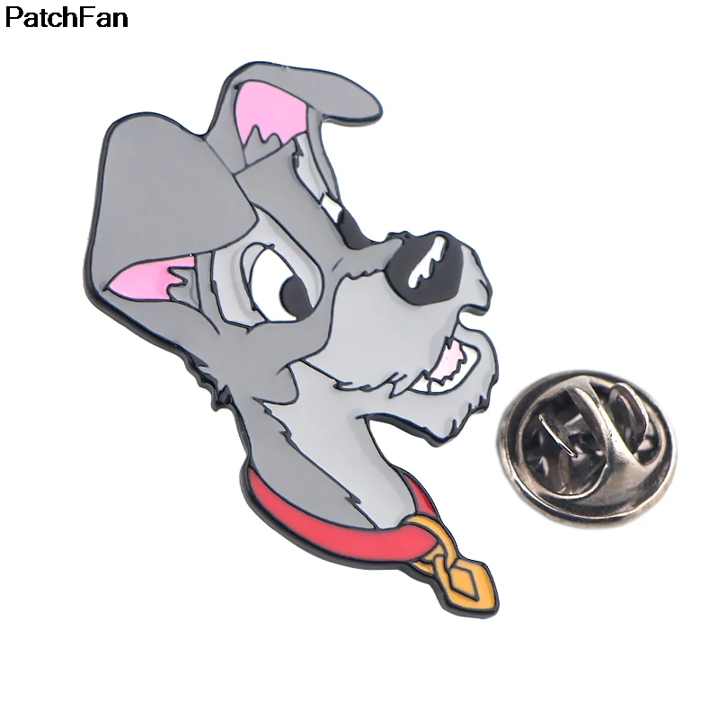 A2493 Patchfan kawaii собака цинк Шарм мультфильм булавки para рубашка пальто Броши Одежда рюкзак аксессуары металлические ювелирные изделия значки