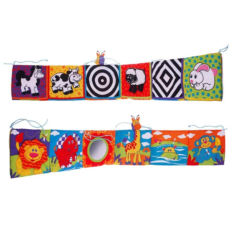  Newbron Baby Bed Bumper Crib Protector Mobile Cloth Book Soft Educational Cot Book Toys Baby Beddin