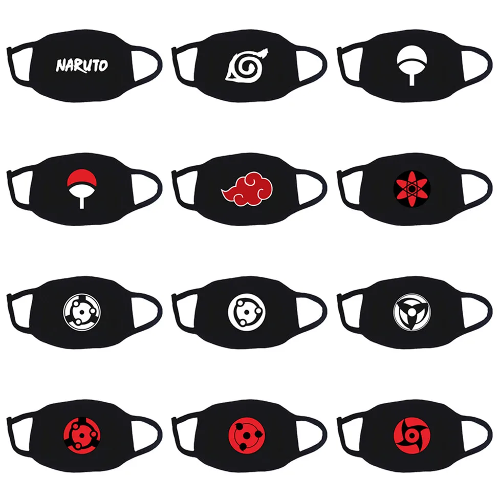 

Anime Naruto Mask Cotton Street Sports Half Face Dust-Proof Masks