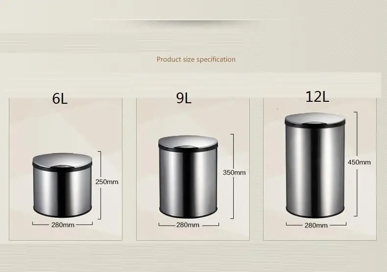 Trashcan Cubo Basura Reciclaje мусор Cocina Papelera Habitacion автоматический датчик Lixeira Poubelle корзина для мусора