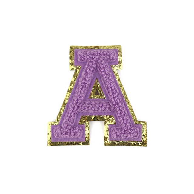 Glitter Iron on Letters, DIY Iron on Name, Gold Iron on Letters