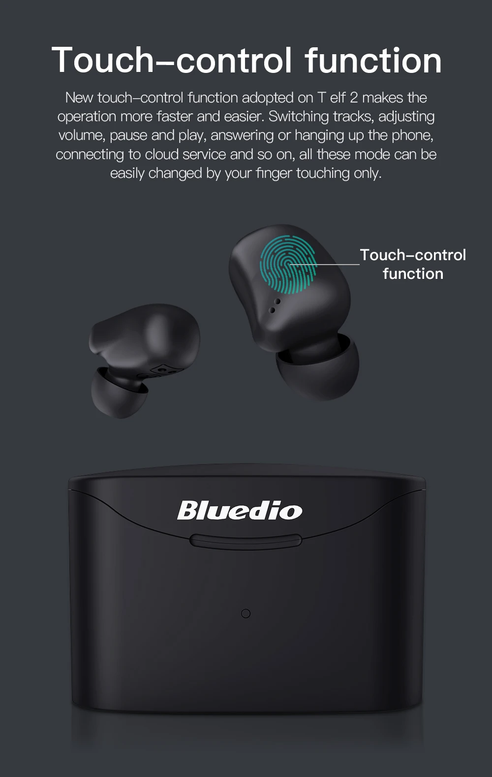 Bluedio T-elf 2 Bluetooth наушники TWS 5,0 беспроводные наушники водонепроницаемые спортивные наушники беспроводные наушники в ухо с зарядным устройством