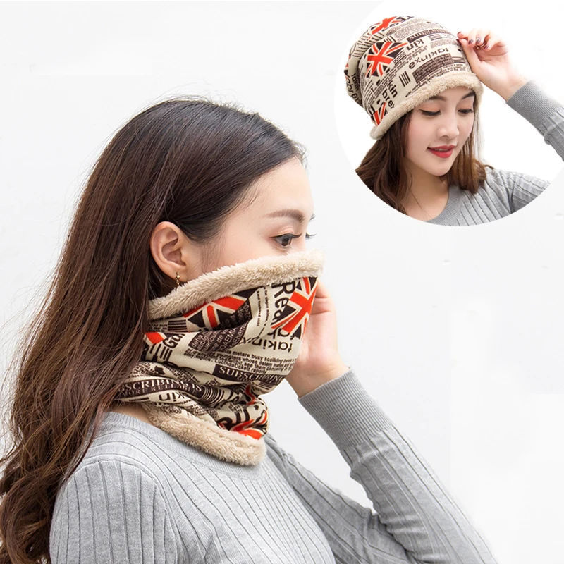 

Men and women 2-in-1 warm scarf multi-purpose scarf hat autumn and winter new warm imitation cashmere bib hat