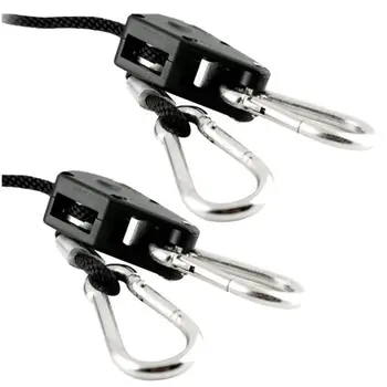 

1/8" Pulley Rope Ratchet Locking Hanger Lifting Lanyard Tent Room Fan Grow Plant C63B