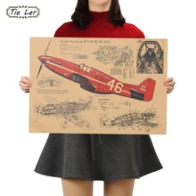 TIE LER истребитель самолет структурный Ретро плакат дизайн чертежи крафт-бумага настенное украшение наклейка на стену