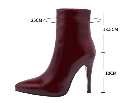 CDPUNDARI/пикантные женские ботильоны с острым носком; сапоги на высоком каблуке; женская зимняя обувь; bottine femme botas mujer