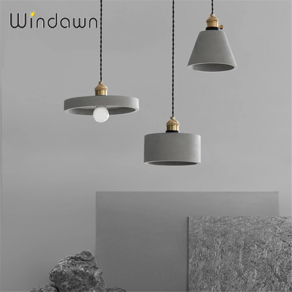 Windawn скандинавские подвесные светильники цементный потолочный светильник простой подвесной светильник классика отель спальня гостиная офис потолочный светильник