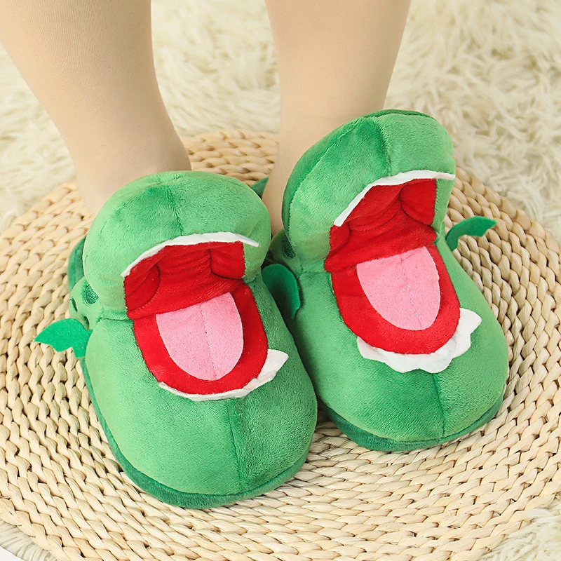 Floor Slipper Crocodile Winter Felt Slippers Women Indoor Home Shoes Warm Soft Platform Shoes Furry Slides Cotton Home Shoes