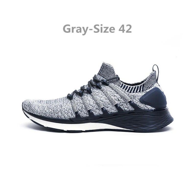 Xiaomi Mijia Sneaker 3 мужские Uni-moulding 3D Fishbone Lock system Вязание Верхняя Спортивная мужская обувь для бега - Цвет: gray 42