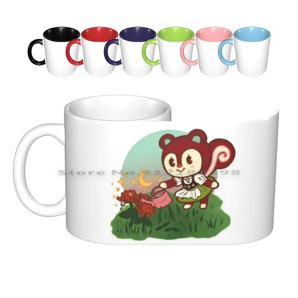 Papavero 3 Tazze In Ceramica Tazze Da Caffè Tazza Da Tè Al Latte Animale Nuova Foglia Animale Nuovi Horizons Papavero Animale Papavero Papavero